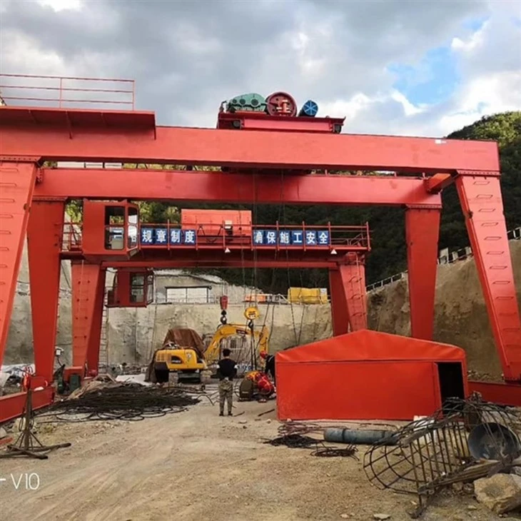 Double Girder Beam Gantry Crane With Hoist Trolley